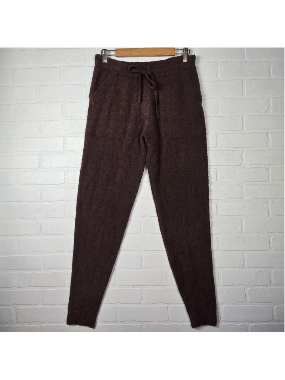 Auden Brown Textured Pajama Pants Size Small